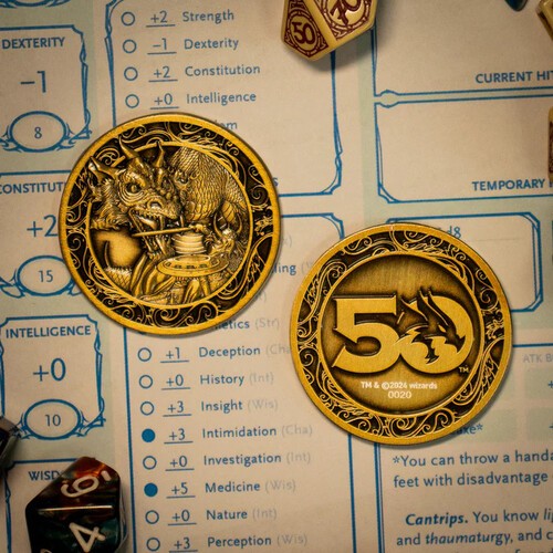 Dungeons & Dragons: 50th Anniversary - Limited Edition Coin - Original Red Box C