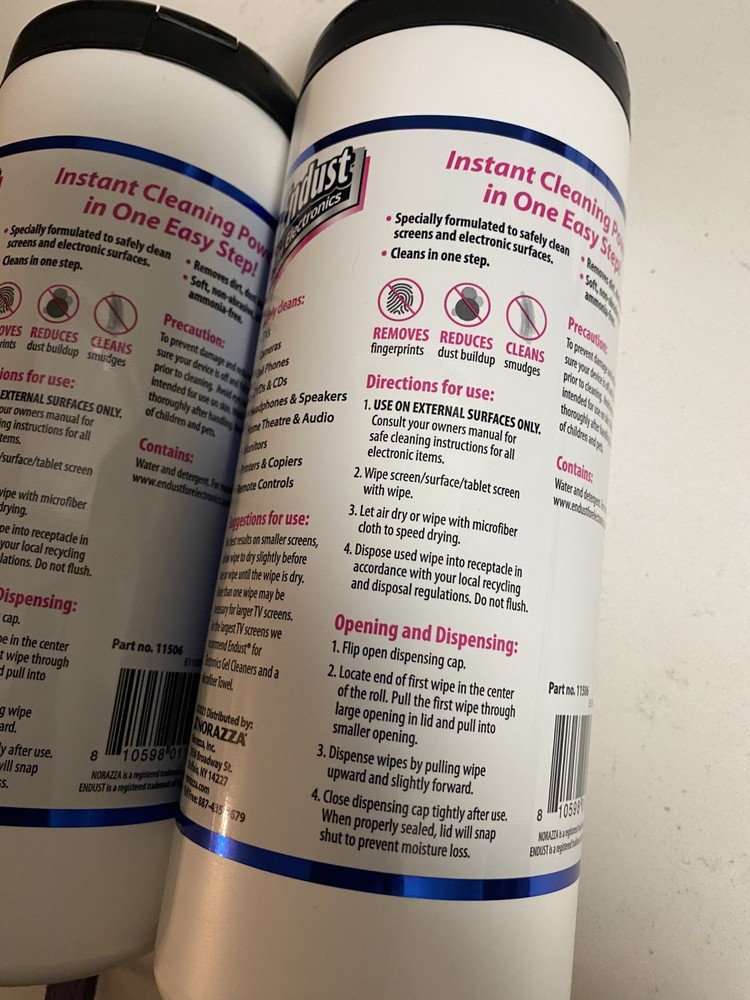 Endust For Electronics; Cleaning Wipes for Screens & Electronics Surfaces 2 pks