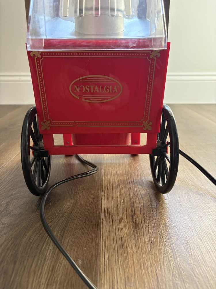 Nostalgia Electrics Old Fashioned Red Kettle Popcorn Maker