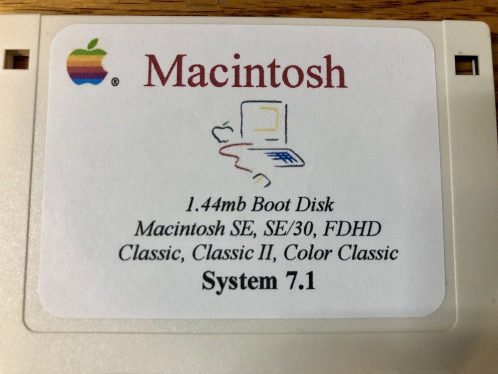 Apple Macintosh 7.1 Boot Disk Mac for Classic Macs