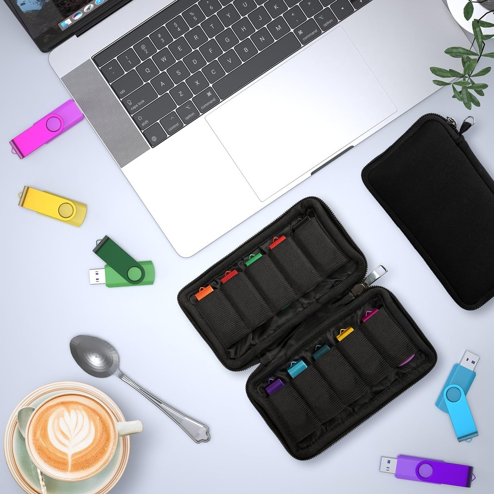 WesData Flash Drive Case, USB Drive Holder, Storage Bag for Thumb