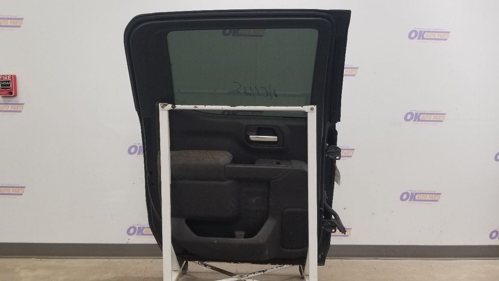 20 CHEVY SILVERADO 1500 CUSTOM DOOR REAR LEFT DRIVER BLACK CREW CAB