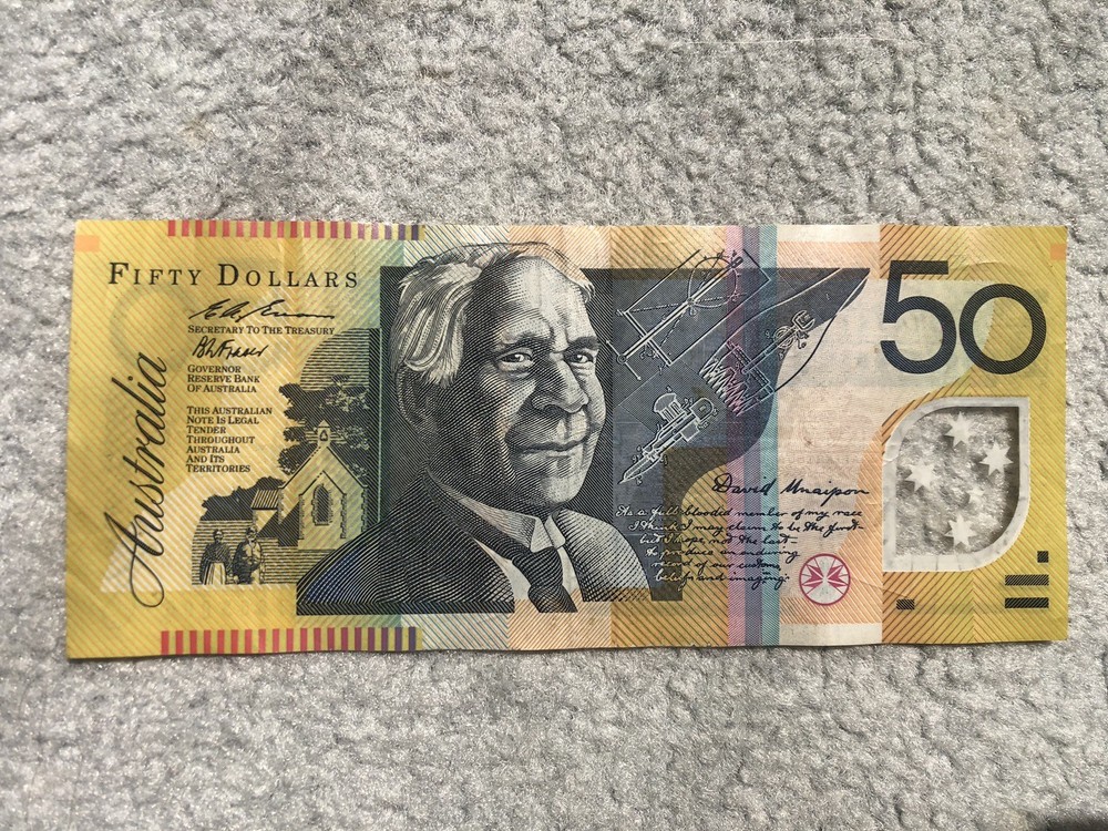 1996 $50 General Prefix Fraser Evan AK96663096