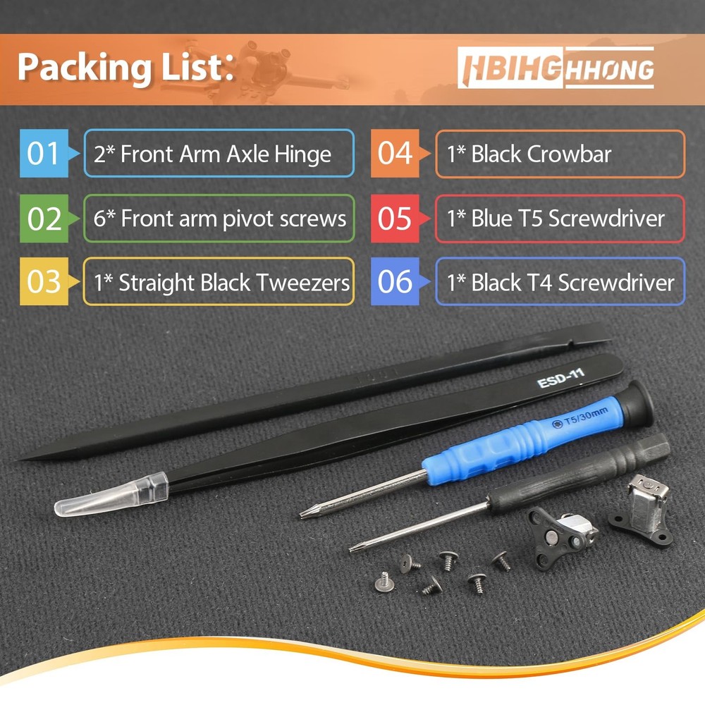 2Pcs Front Arm Axis Replacement for DJI Mini 4 Pro/Mini 3 Shaft...