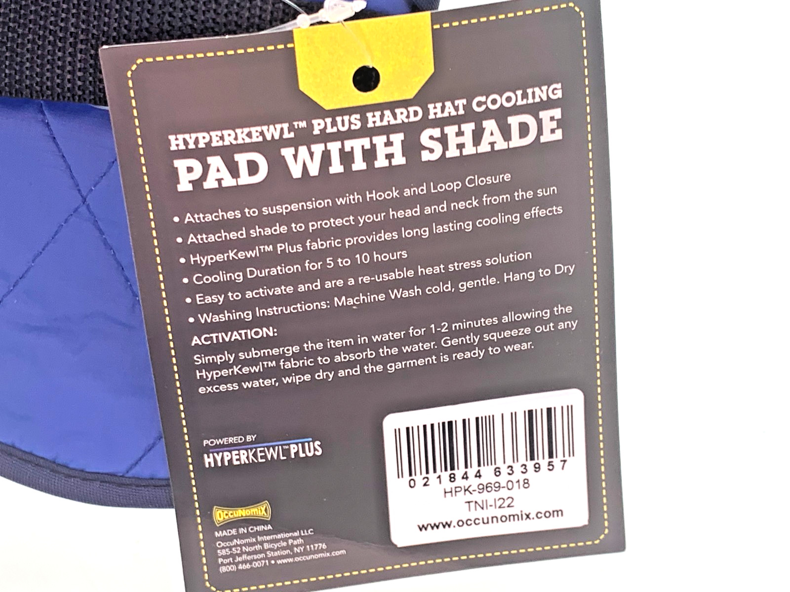 7 PACK Altec 900099422 OccuNomix HPK-969-018 Hard Hat Cooling Pad w/ Shade