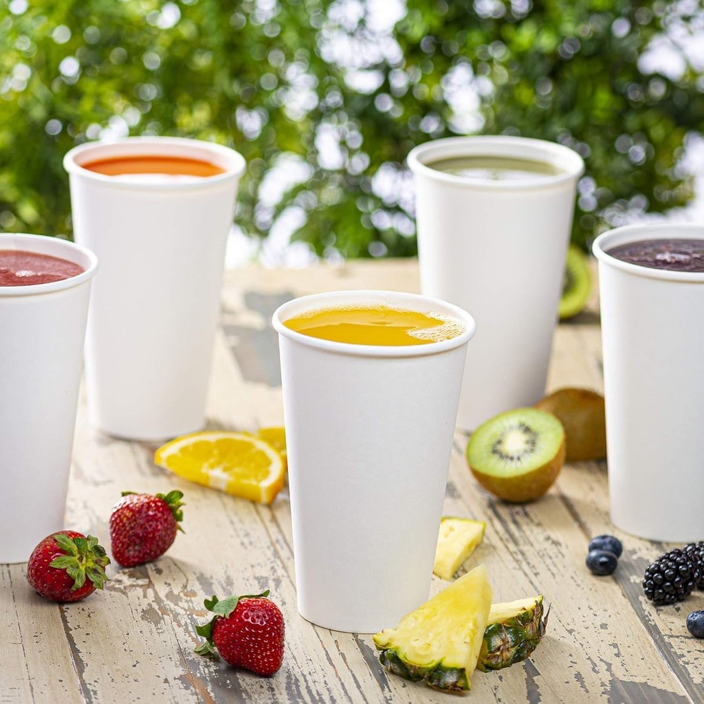 Eco-Friendly Hot & Cold Drink Cups - Sturdy 16 oz [200 Pack]