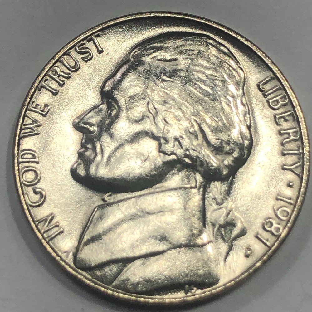 1981 P&D Set - Jefferson 5 cent - Uncirculated