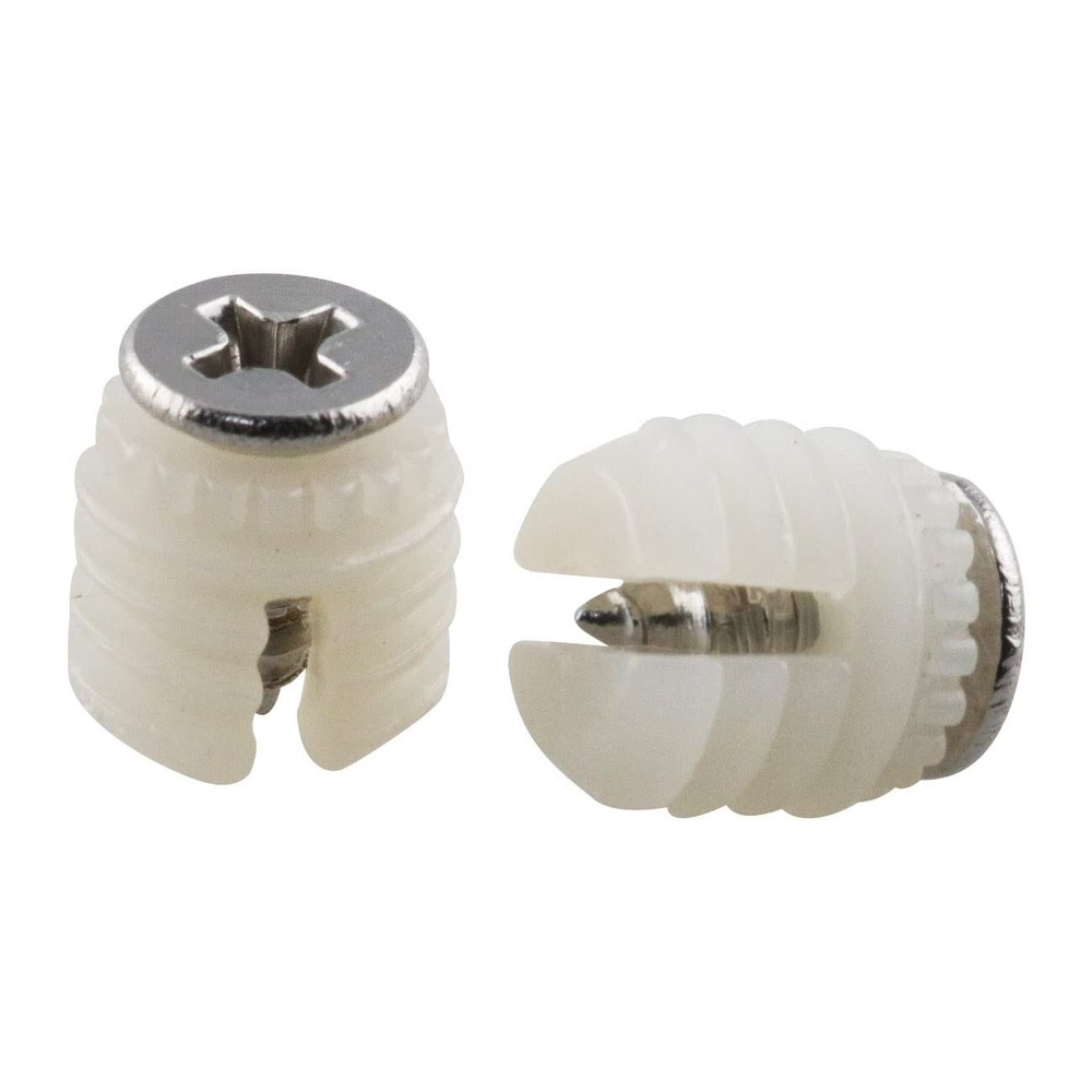 50 Sets Plastic Hinge Dowel Inserts with Screws 50pcs M4x9 Hinge Dowel Insert...