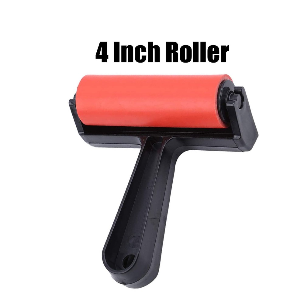 4-Inch Rubber Roller Brayer Tool – Vinyl, Printmaking, Stamping, Cardmaking, ...