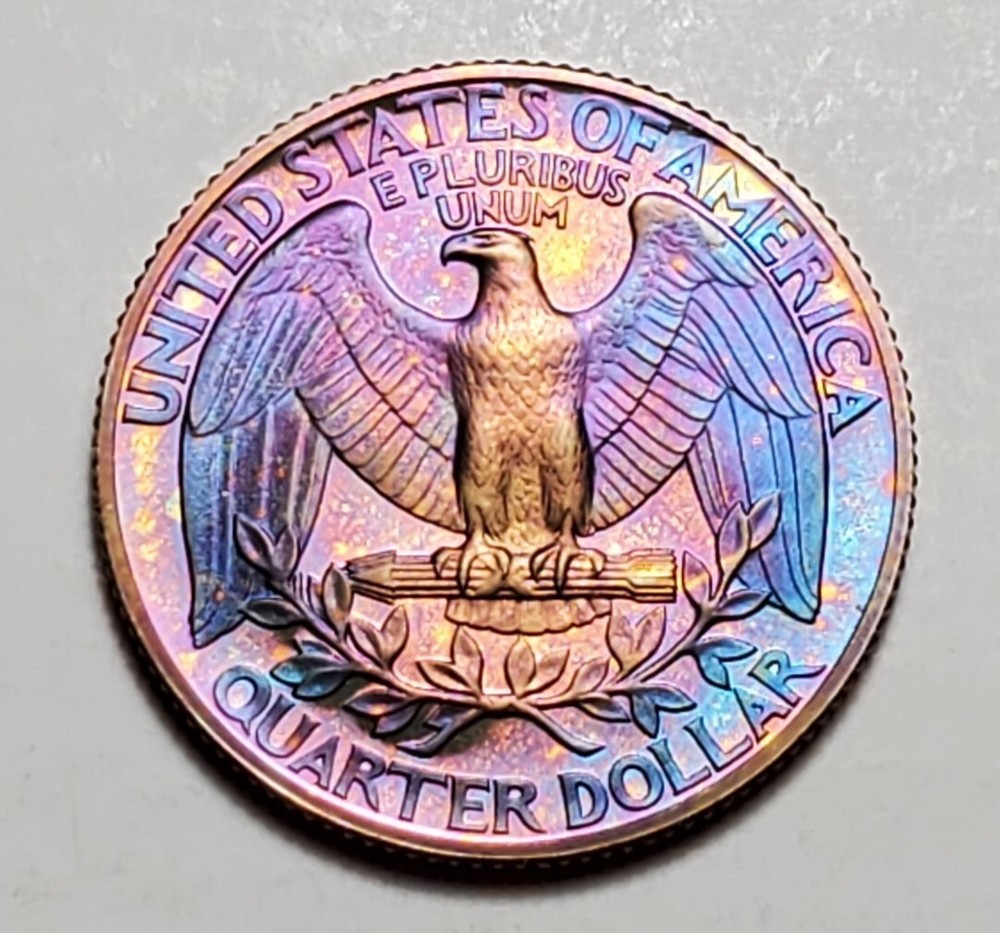 TONED 1987 S WASHINGTON QUARTER PROOF UNC #C3991