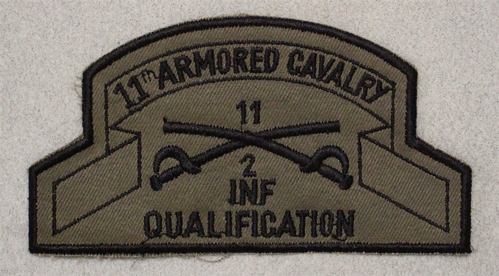 Army TCQC Patch 655: 2/11th Armored Cavalry "INF QUALIFICATION"