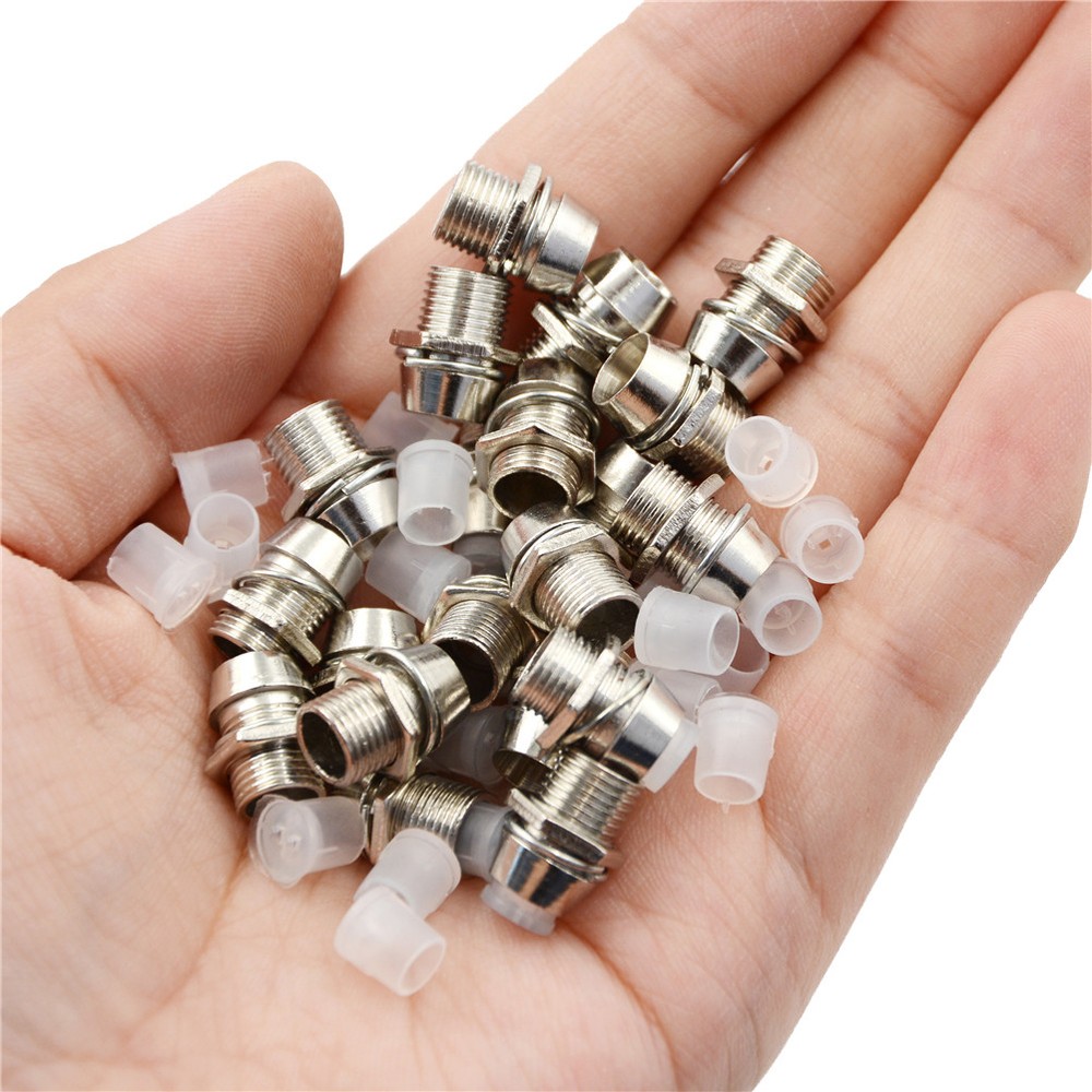 Hot 20 Pcs Copper 5mm Light Emitting Diode LED Holder Mount Panel DisplayÖ_z8