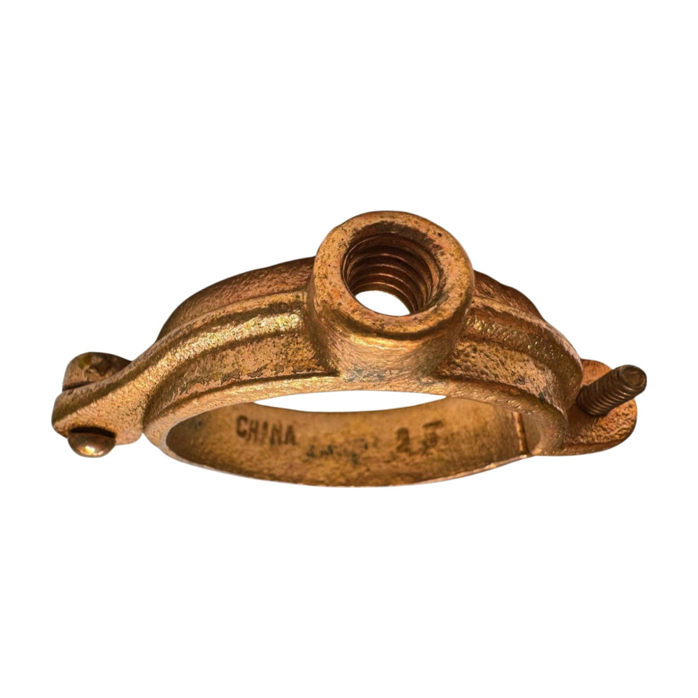 Nvent Caddy 2" Copper Plated Cast Iron Split Ring Hanger, 3/8" Mount Size