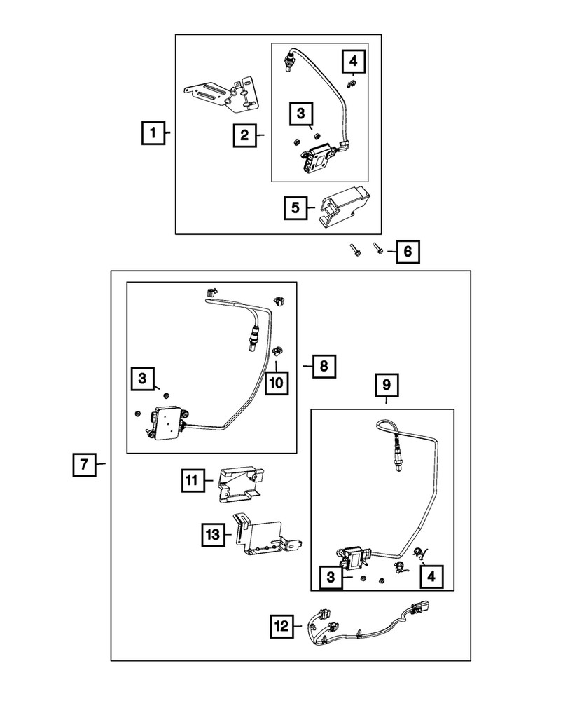 Genuine Mopar Nitrogen Oxide Sensor 68249511AB
