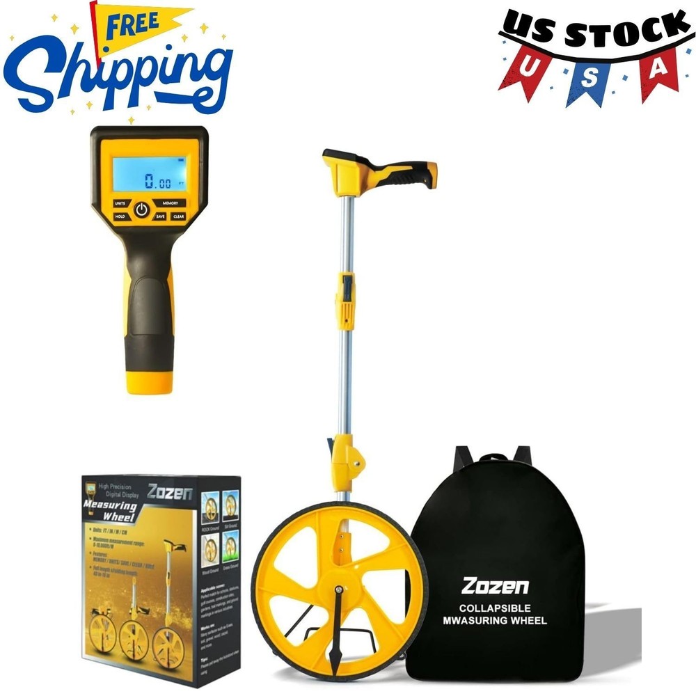 Measuring Wheel Digital Display, 3-Sections Foldable 12Inch Wheel