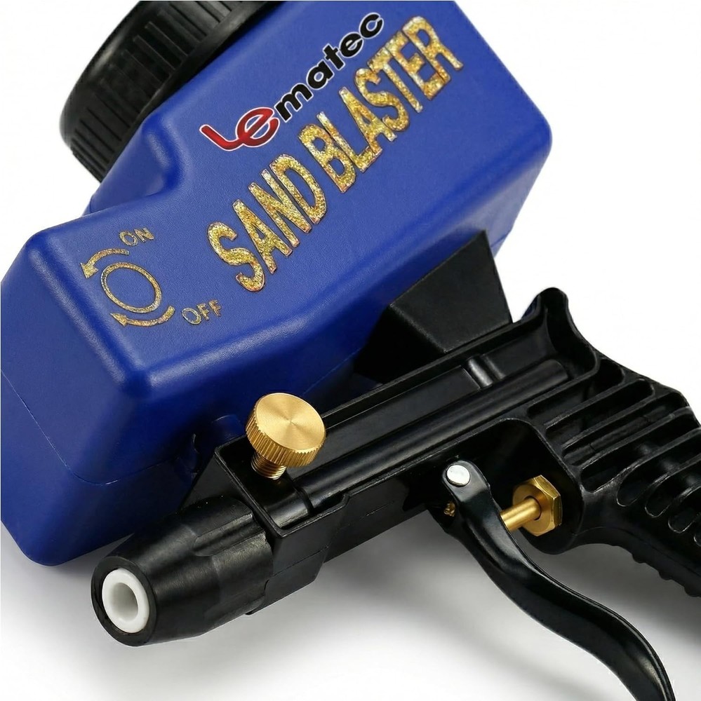 Tools Redefined Portable Sand Blaster Gun Kit for Rust Removal & Glass Etching