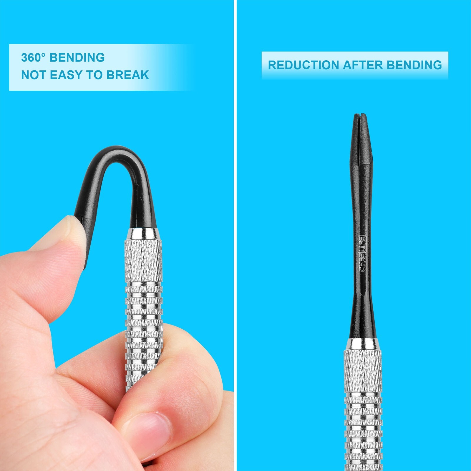 16g Soft Tip Darts Set with Black&Sliver Barrels+Nylon Shafts+36pcs Flights