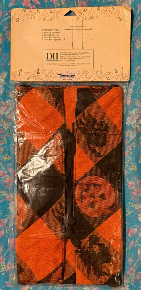 Halloween Fabric Basket for Bread Fruit Eggs Pegs Sweets