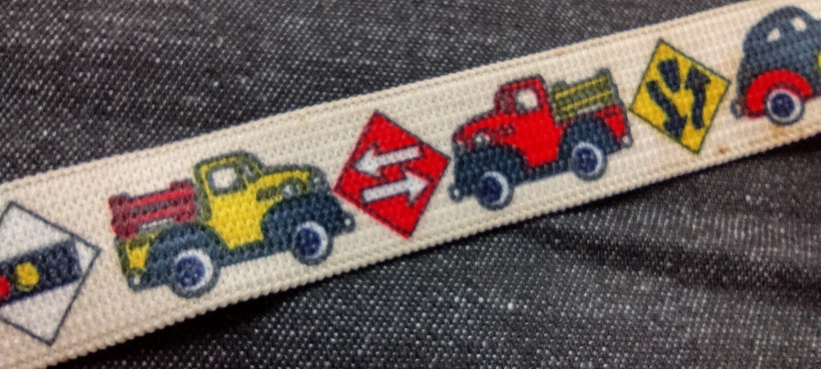 Toddler Suspenders VINTAGE AUTOMOBILES - PROBABLY 70s DOES 1940S ? AS IS