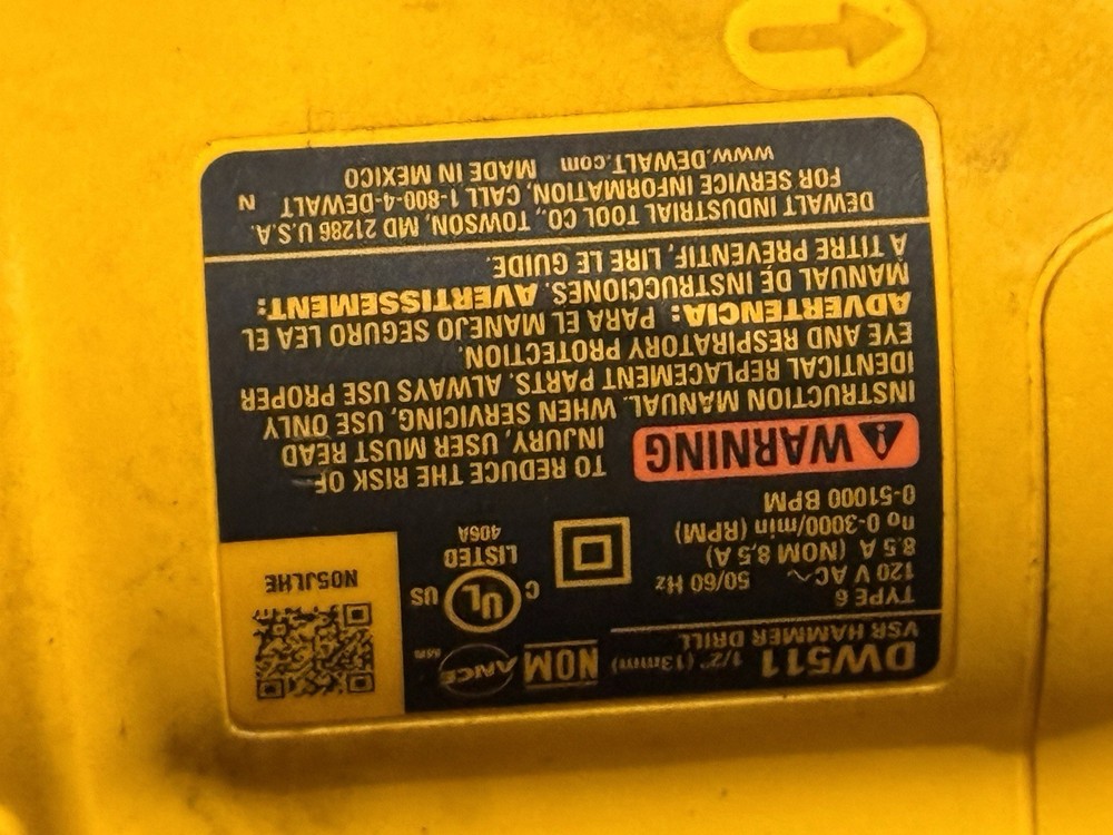 Dewalt DW511 1/2" (13mm) Hammerdrill Corded