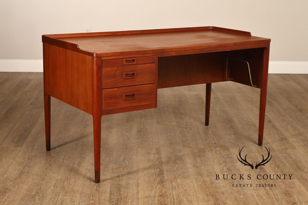 Danish Modern Teak Executive Writing Desk