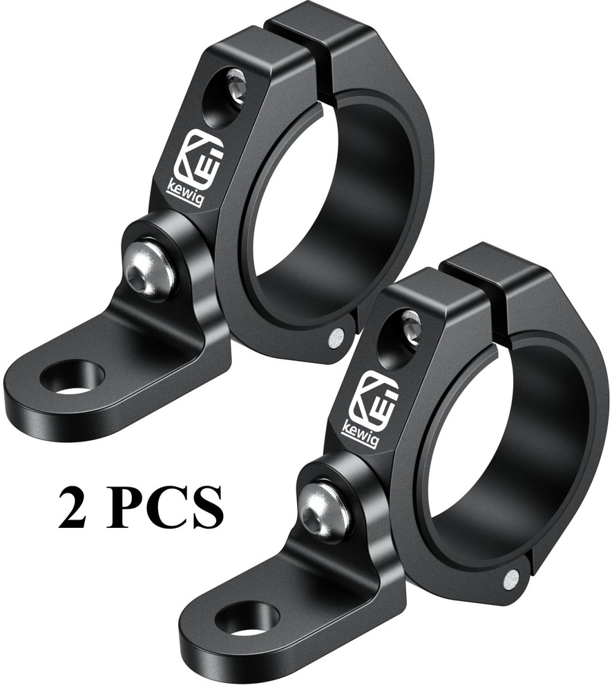 BRCOVAN 2PCS UTV Whip Light Mount, Solid Aluminum Alloy Flag Black