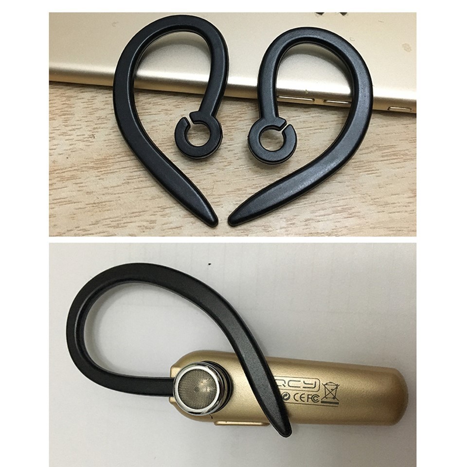 Universal TPU Ear Hooks for Bluetooth Earpiece Replacement Pair All Sizes