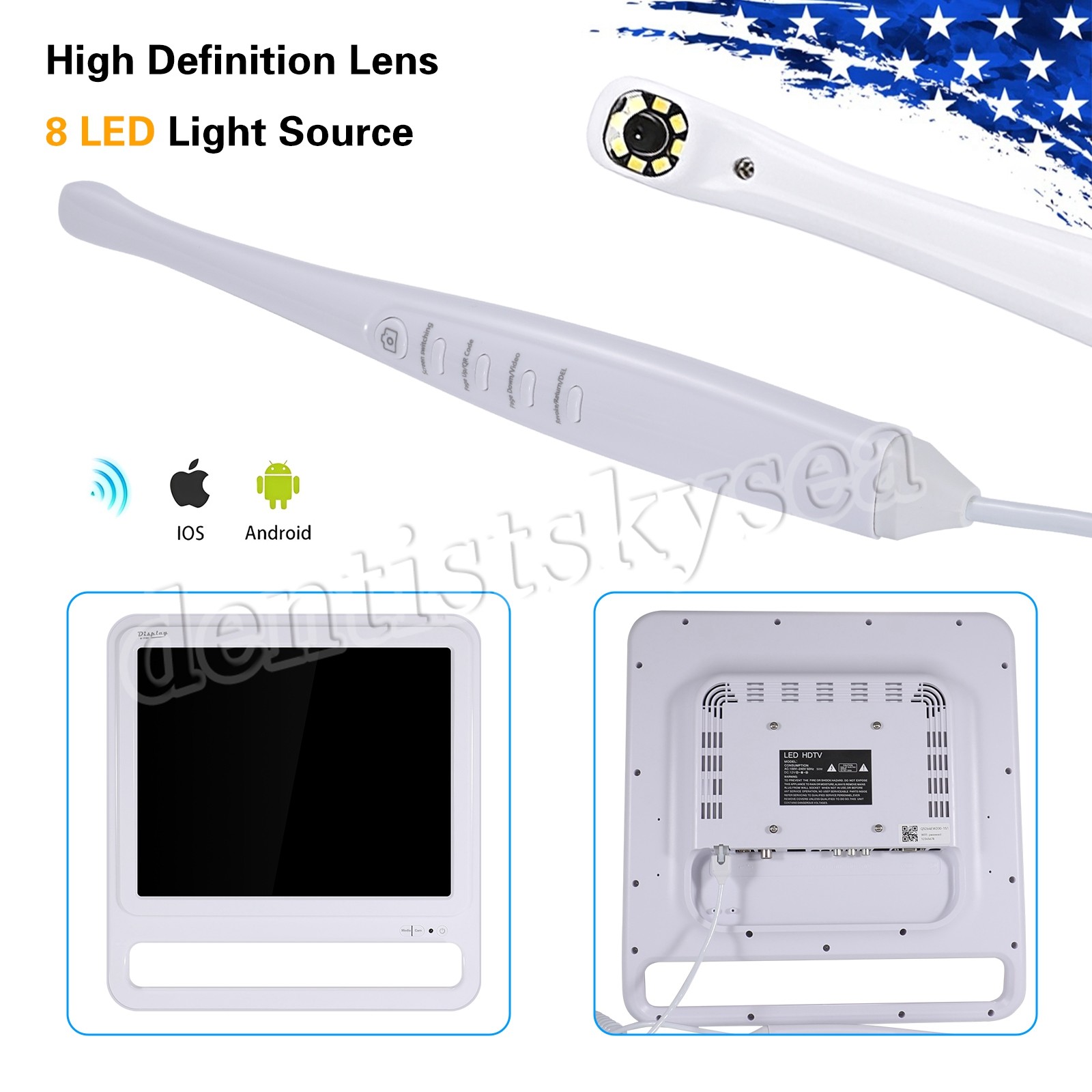 17 Inch Dental Intra Oral Intraoral Camera WIFI High Definition Digital Monitor