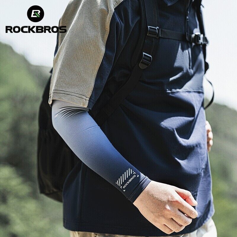 ROCKBROS Arm Sleeves UV Protection Ice Silk Arm Sleeves Comfort High Elasticity