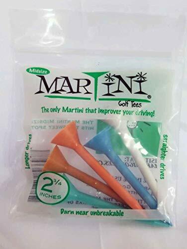 Martini Midsize 2 3/4" Golf Tees - Virtually Unbreakable - Mixed