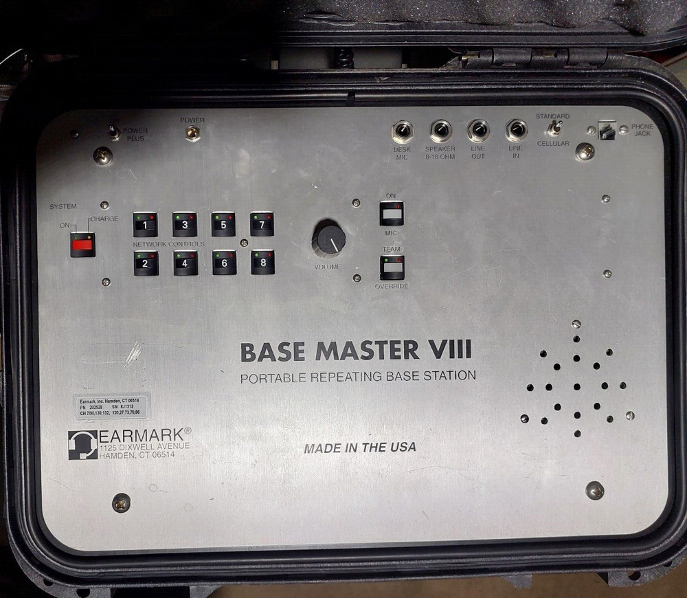Earmark BASEMASTER VIII Portable Full-Duplex Repeating Base Station /Works