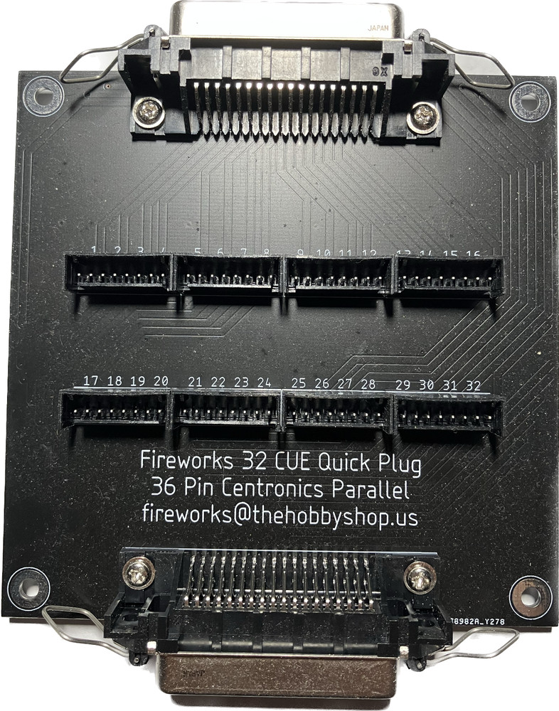 Fireworks 32 CUE 36 Pin R/A Mount Centronics Quick Plug FireOne, Starfire System