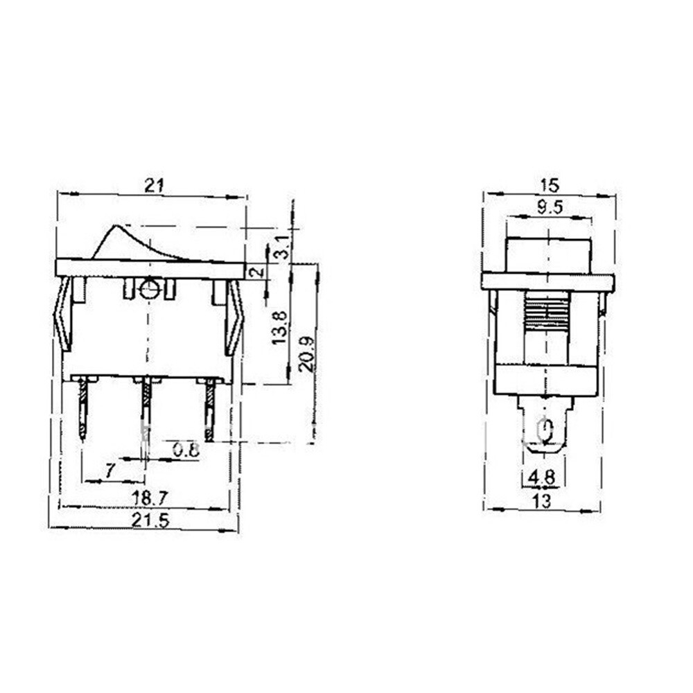 5x Momentary Rocker Switch Rectangular Hoist Winch Window Up/Down Car/Truck 12V