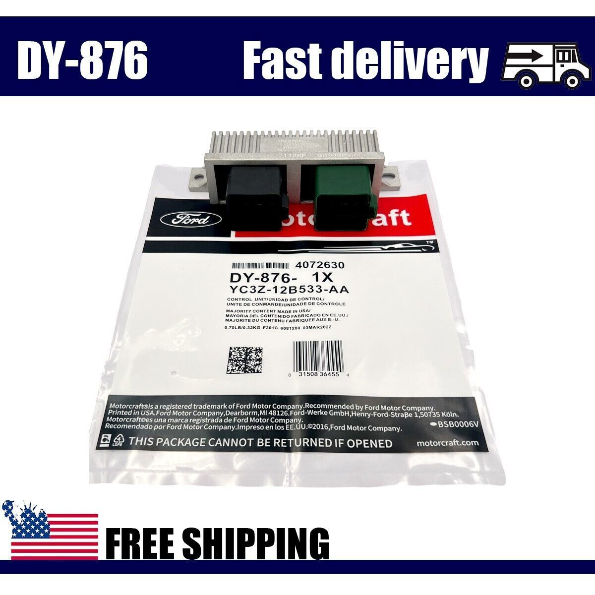 Motorcraft OEM DY876 Diesel Glow Plug Control Module Switch fit Ford 6.0 6.4 7.3