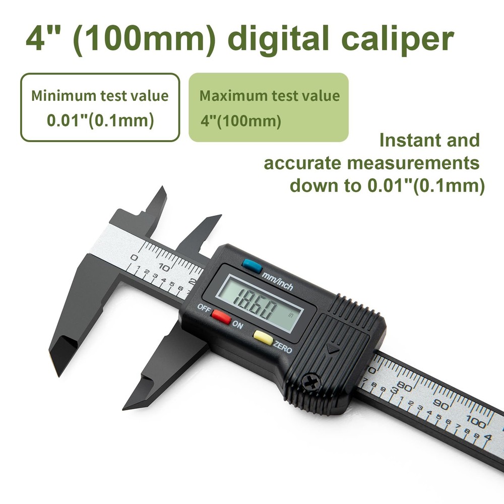 Small Digital Caliper 04" Mini Measuring Tool, Micrometer Caliper with AutoOf...