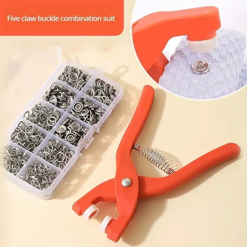 50pcs Snap Button Kit with Press Pliers, Metal Sewing Snaps for DIY Clothes Hats