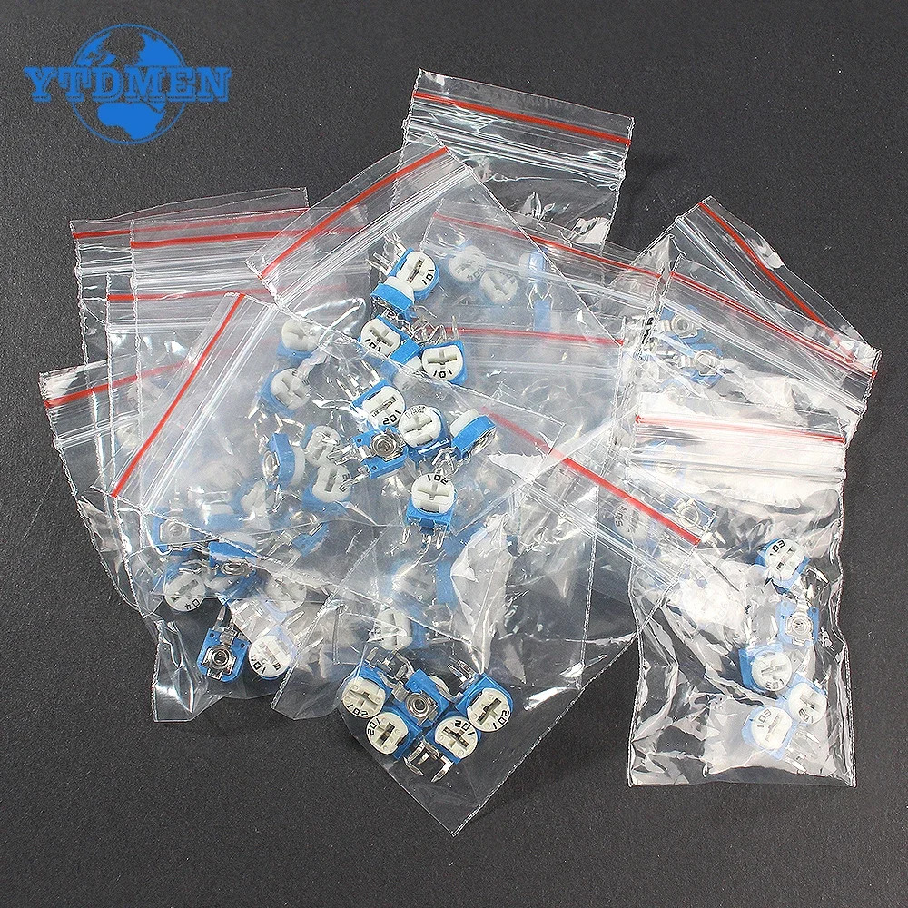 130PCS RM063 Trimmer Potentiometer Kit 100R-1M 13 Values Variable Resistor