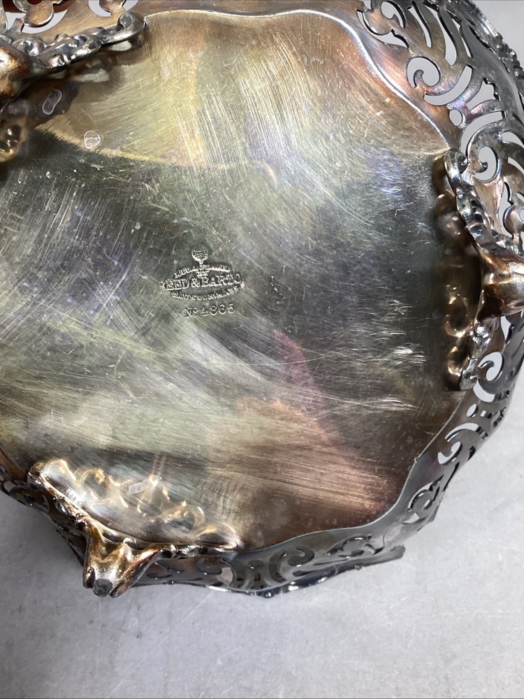 Reed & Barton Silverplate Pierced Footed Fruit Bowl #4865