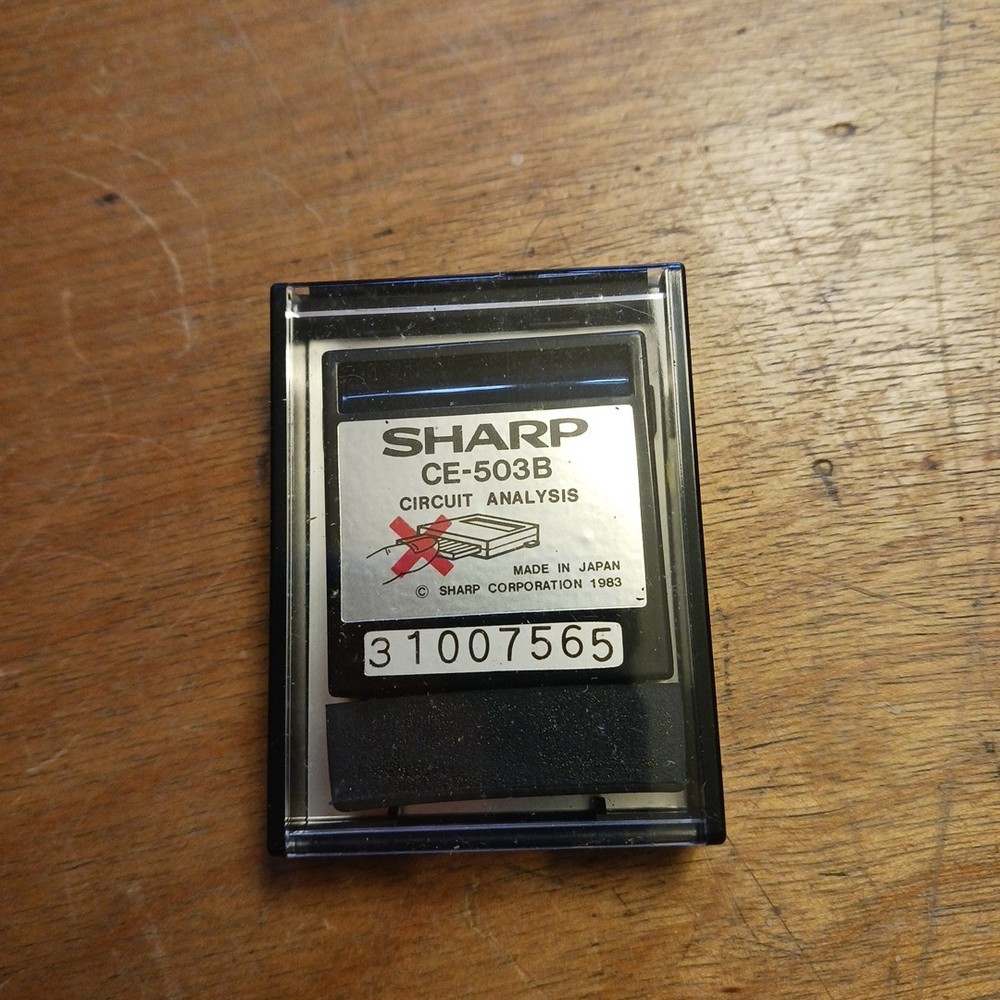 SHARP CE-503B Circuit Analysis Data Card Pocket Computer 31007565