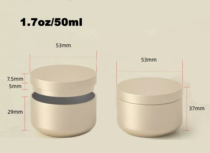 24pack Candle Tins 50ml for DIY Candle Making Empty Round Storage Container Jars