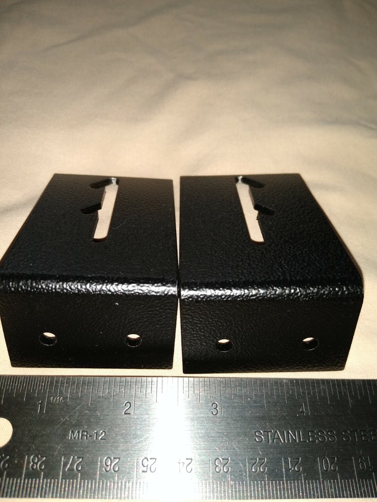 Radio mounting bracket, L-bracket, surface mount, aluminum, Left and Right pair