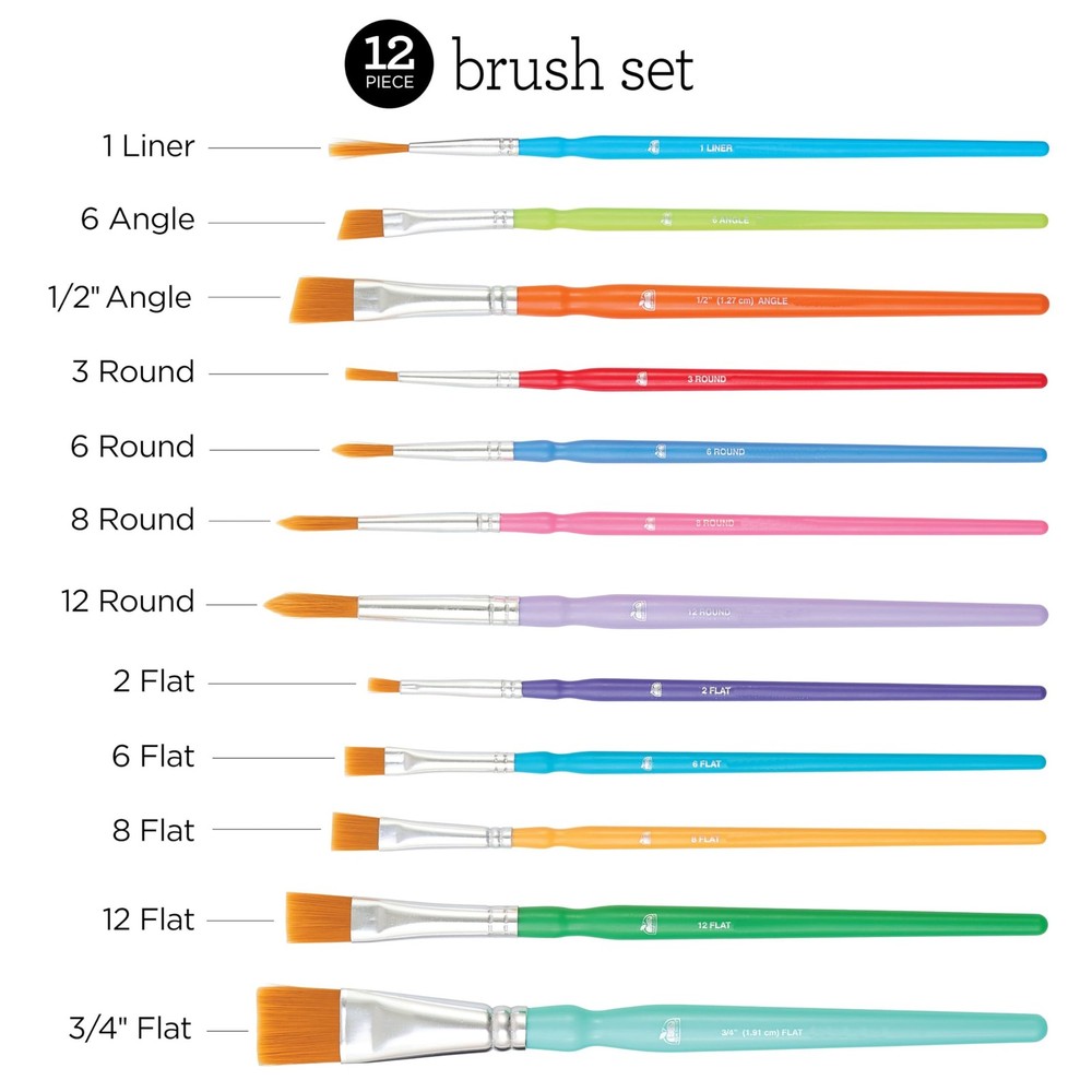 Acrylic Craft Paint Kit, Matte Finish, 36 pc