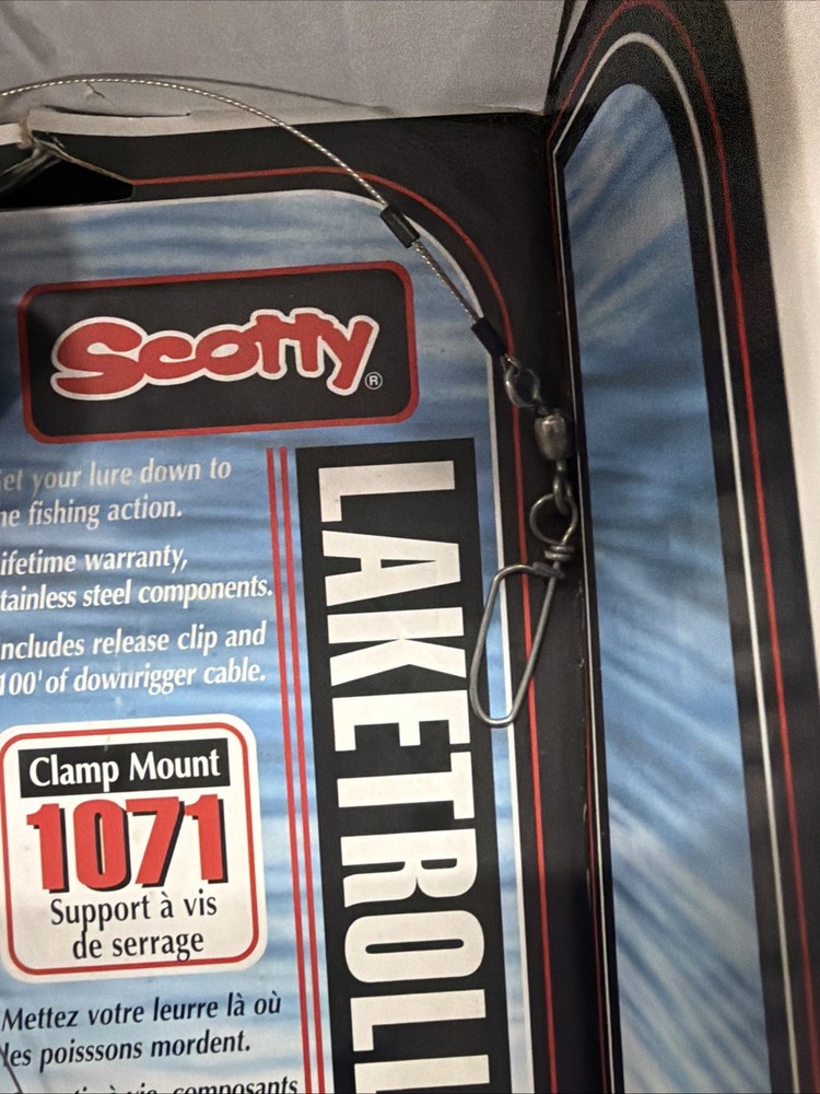 Scotty 1071 Laketroller Clamp Mount Manual Downrigger -E7