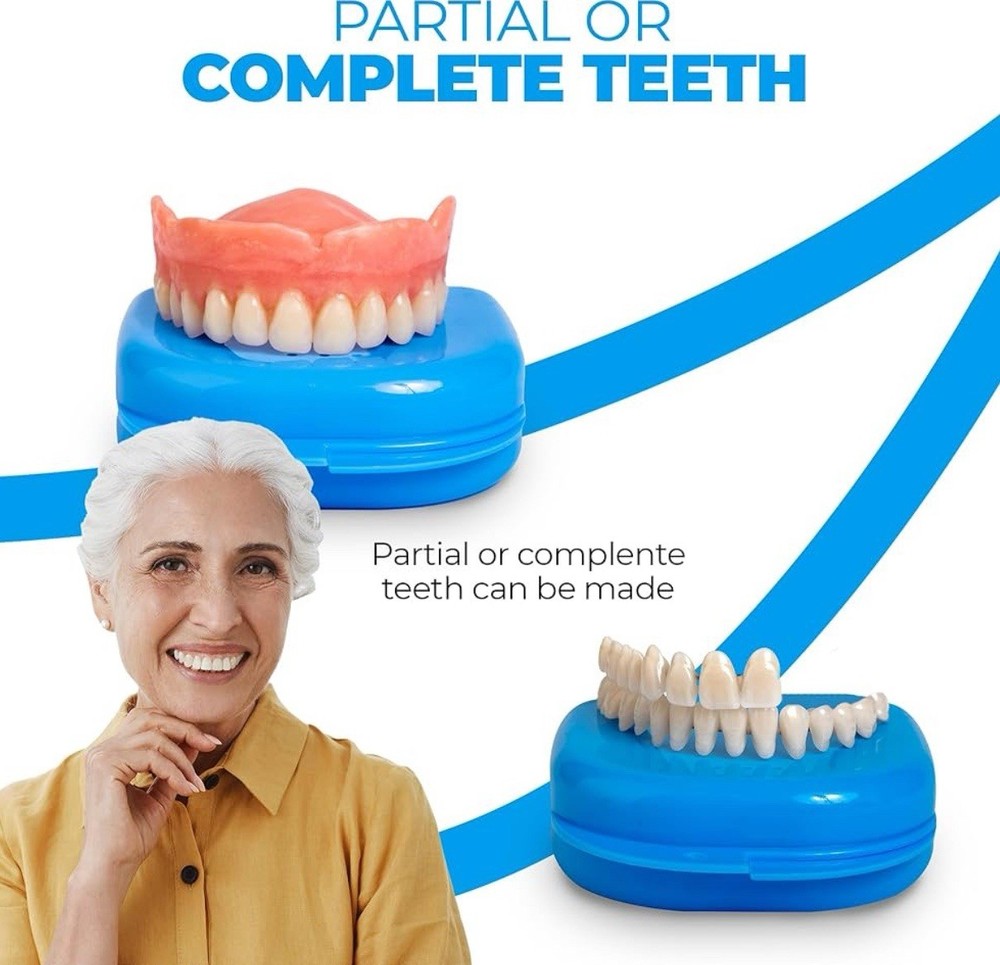 DIY DENTURE KIT Complete Custom Dentures Temporary Teeth Tooth * FULL /PARTIAL*