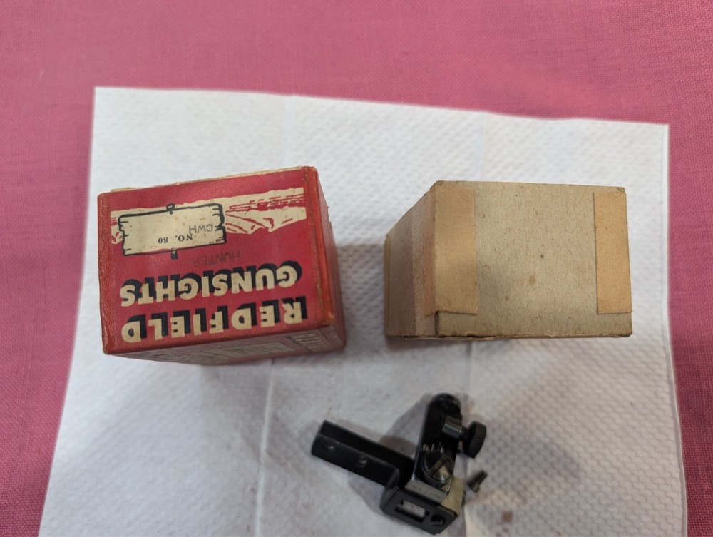 Vintage Redfield HUNTER KNOBS No. 80 CWH Micrometer Receiver Sight Winchester 43