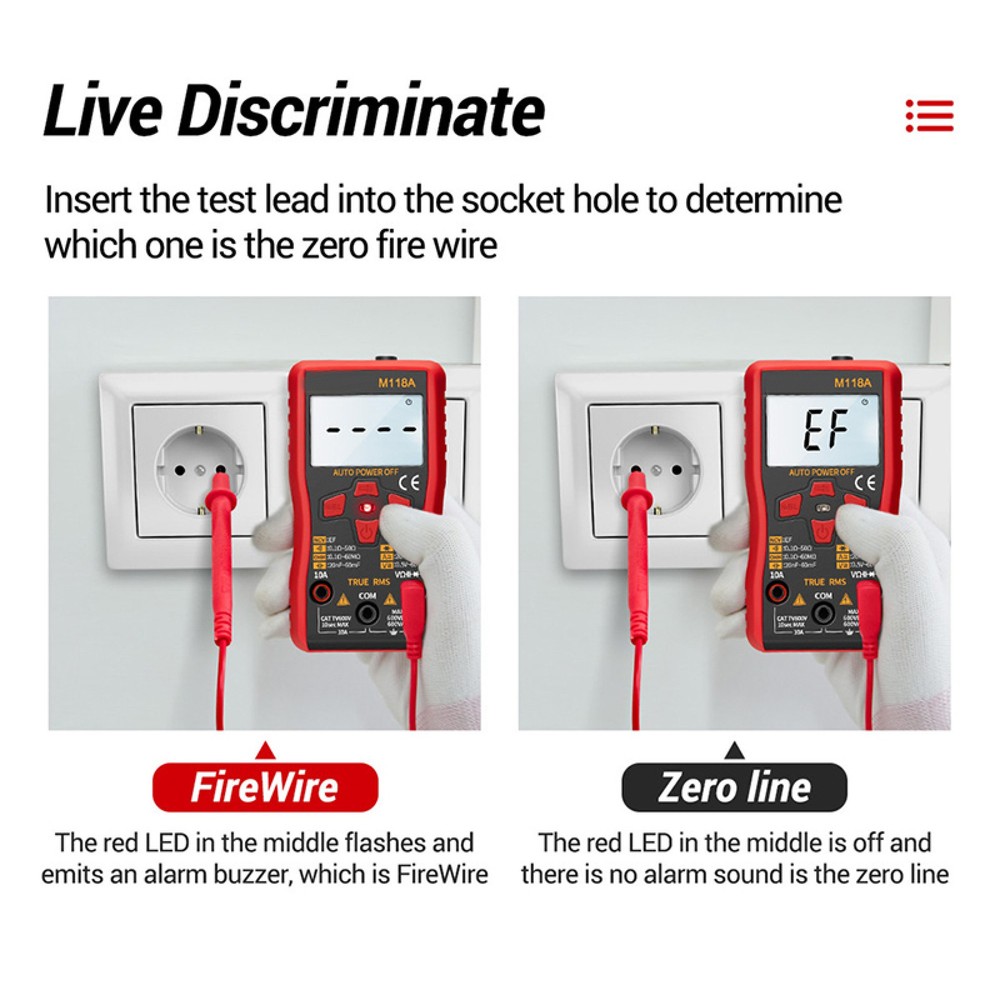 ANENG M118A 6000 Count Multifunktions Digital Multimeter Hand Spannungstester D