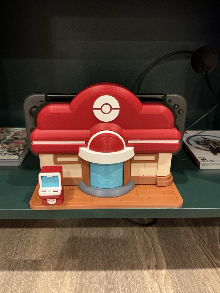 3D Printed Pokopia Pokemon Center Dock for Switch