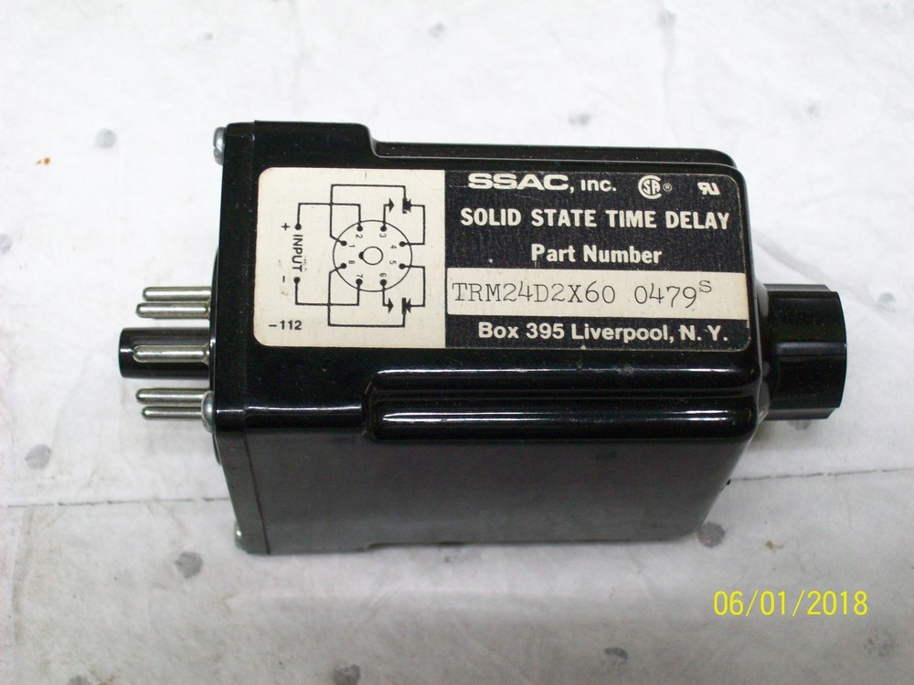 SSAC SOLID STATE TIME DELAY RELAY 1 to 60 SECONDS , TRM24D2X60