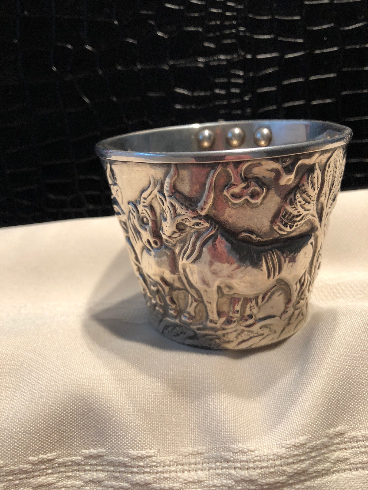 German Sterling Silver Re-creation Vaphio Cup (137 Grams or 4.85 Ounces)