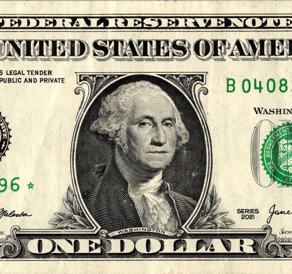 2021 B Star Note One Dollar Bill Regular Run Pack Note
